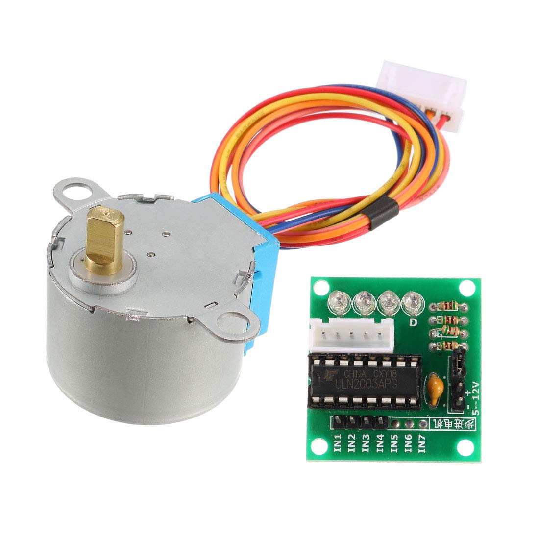 DC 5V Micro Stepper Motor 28BYJ-48 with 5V ULN2003 Drive Test Module Board 5 Line 4 Phase