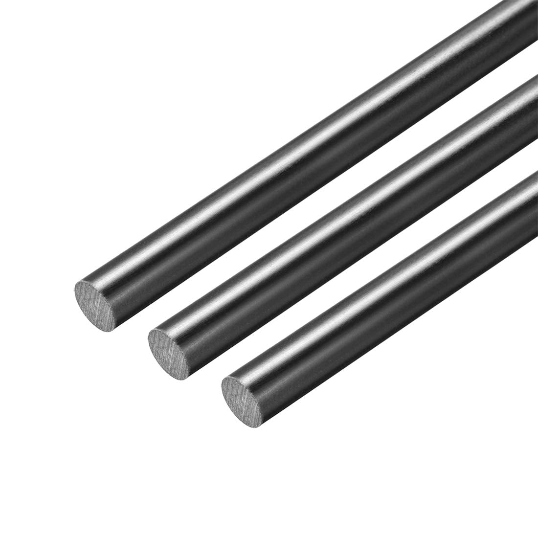Plastic Round Rod,1/4 inch Dia 20 inch Length,Black FRP Fiberglass Round Rod Engineering Plastic Bar 3pcs
