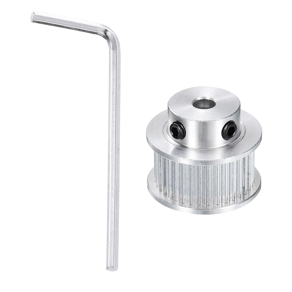 GT-2 36T Pulley Synchronous Wheel 5mm Bore, Aluminum Timing Pulley 36 Teeth, Fit Width 10mm Timing Belt for 3D Printer CNC Machine (with A Wrench)
