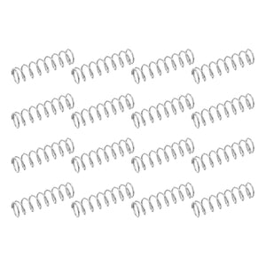 50Pcs 304 Stainless Steel Compression Springs, 0.3mm x 4mm x 15mm Small & Tiny Pen Spring for Home Repair & DIY, Workshop & Industrial Use, (Silver Tone)