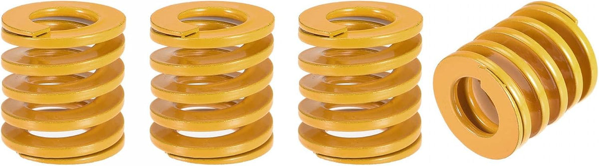 3D Printer Die Spring, 22mm OD 25mm Long 4pcs Spiral Stamping Light Load Compression Mould Die Springs for 3D Printer Electric Part, Yellow