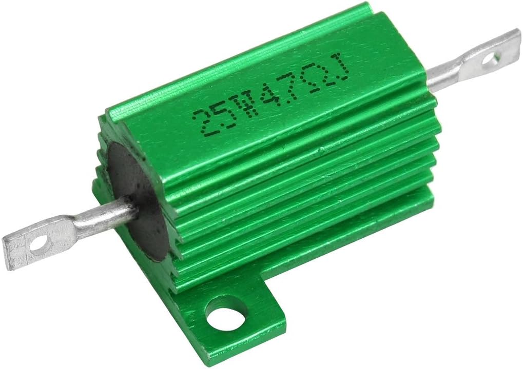 25W 4.7 Ohm 5% Wirewound Aluminum Housed Power Resistor Green