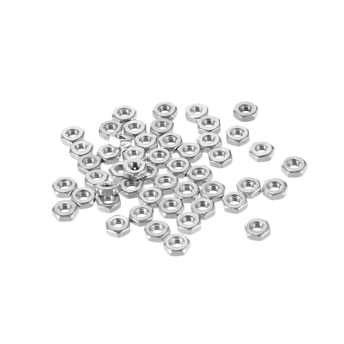 Hex Nuts, M3x0.5mm Metric Coarse Thread Hexagon Nut, Stainless Steel 304, Pack of 50