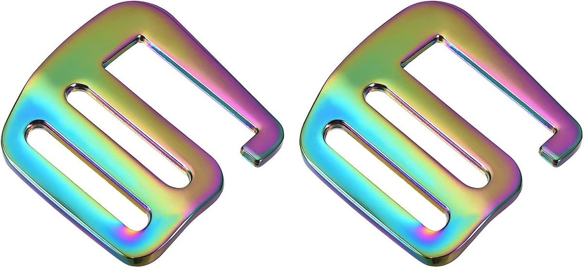 Metal G Hooks Webbing Buckles, G-Hook Wave Buckle Adjuster Slide Buckles for Backpack Strap