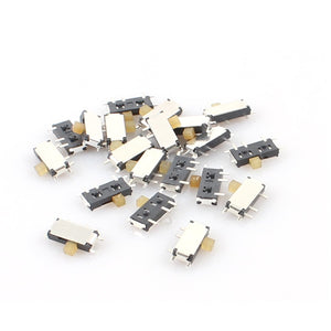 a13070200ux0807 2 Position 7 Pins 1P2T SPDT Horizontal Mini Surface Mounted Devices SMT Slide Switch, 20 Piece