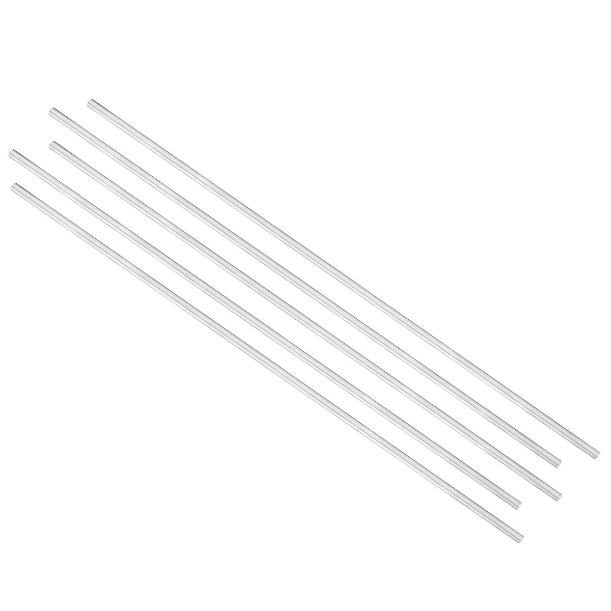 Aluminum Solid Round Rod Lathe Bar 6mm x 500mm for DIY Craft Tool 5 Pcs