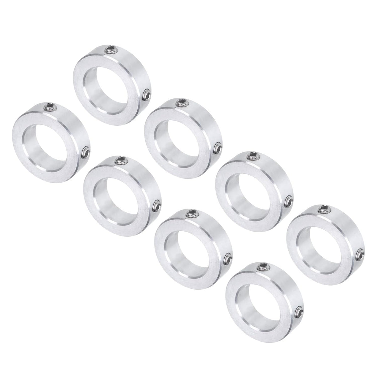 8pcs Set Screw Collars 20mm Bore, Aluminum Shaft Collars, 32mm OD, 10mm Thickness, Set Screw Clamp Collar Axle Collar for Linear Rod Shaft Guide