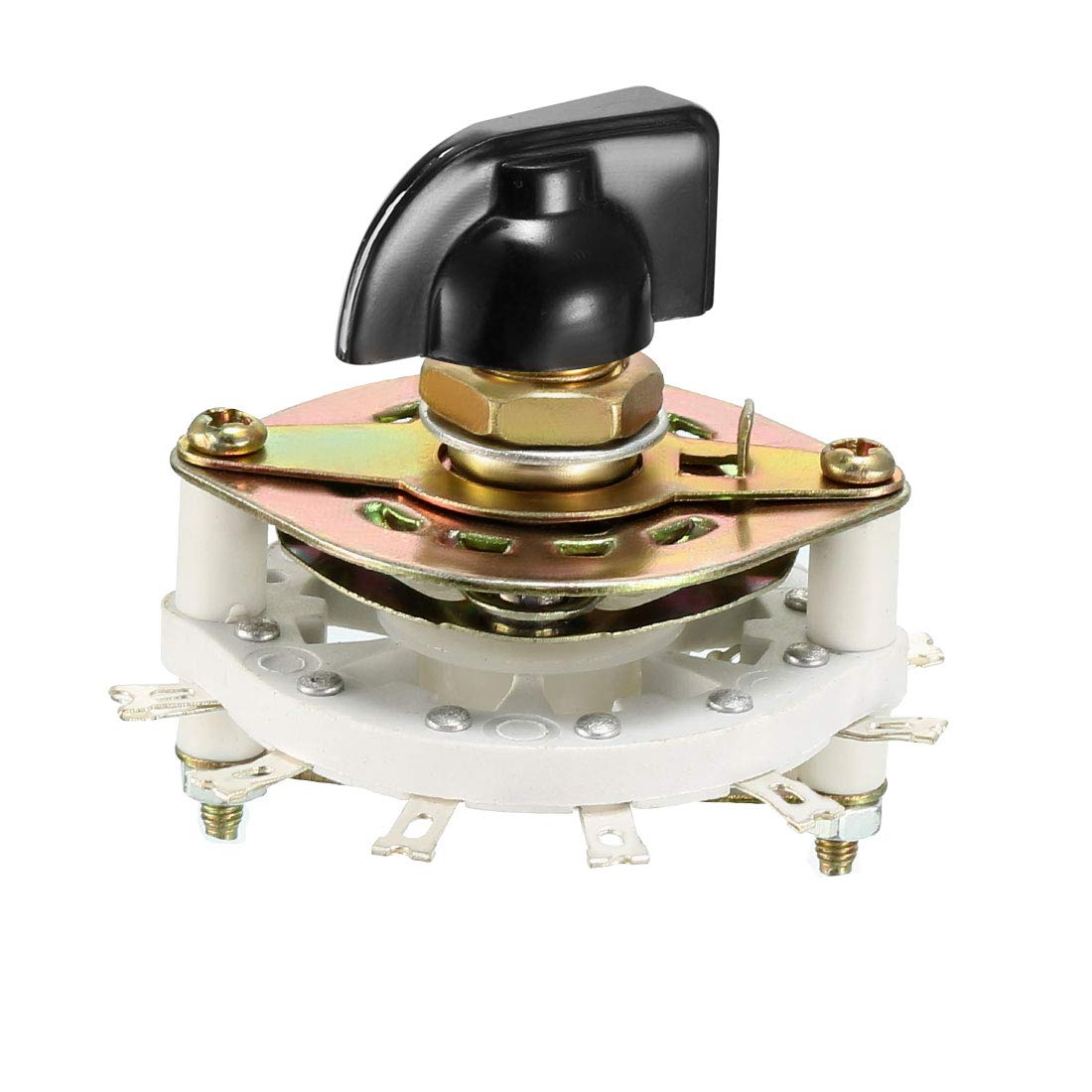 1P7T 1 Pole 7 Position 1 Deck Band Channel Rotary Switch Selector with Plastic Knob