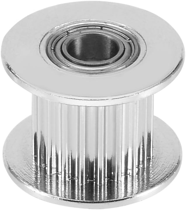 Aluminum 20T 5mm Bore 2mm Pitch Timing Belt Pulley with Dual Ball Bearing