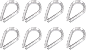 15Pcs Wire Rope Thimble, 3/16" M5 Stainless Steel Thimble for 3/16" Diameter Wire Rope, Marine Rigging, Boat, Fishing, Construction, Industrial Applications