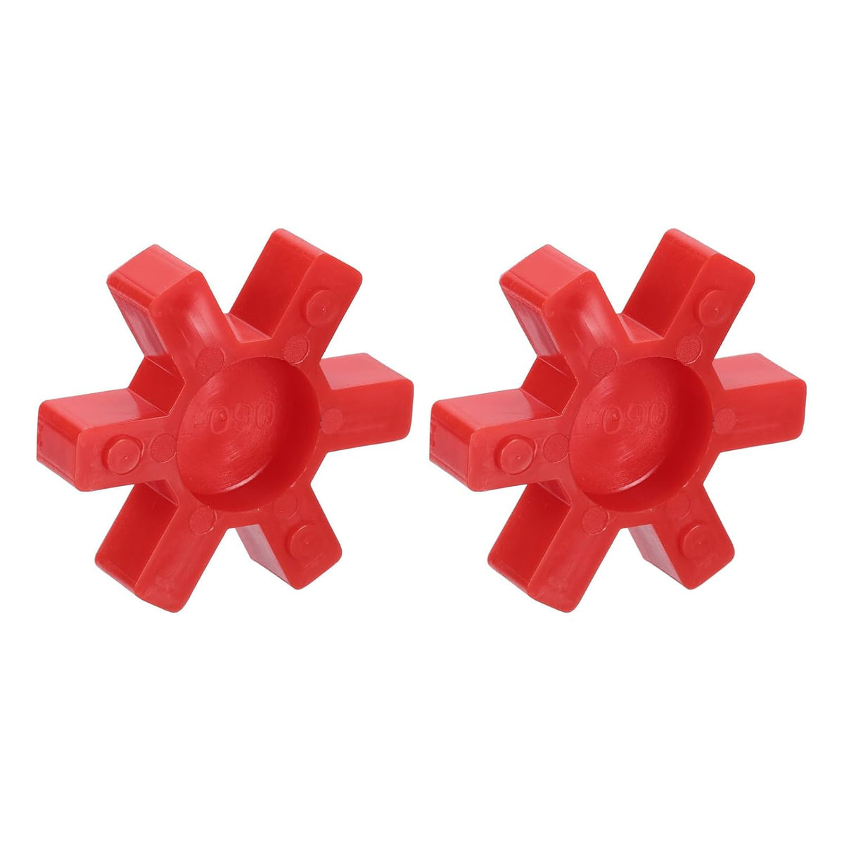 2pcs L090 Jaw Coupling Insert, Urethane Flexible Solid Type Center Insert for L-Jaw Couplings, Red