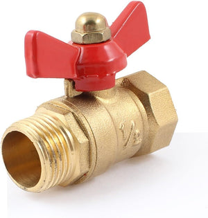 1/2" PT Female to 1/2" PT Male Thread Blue Lever Handle Ball Valve