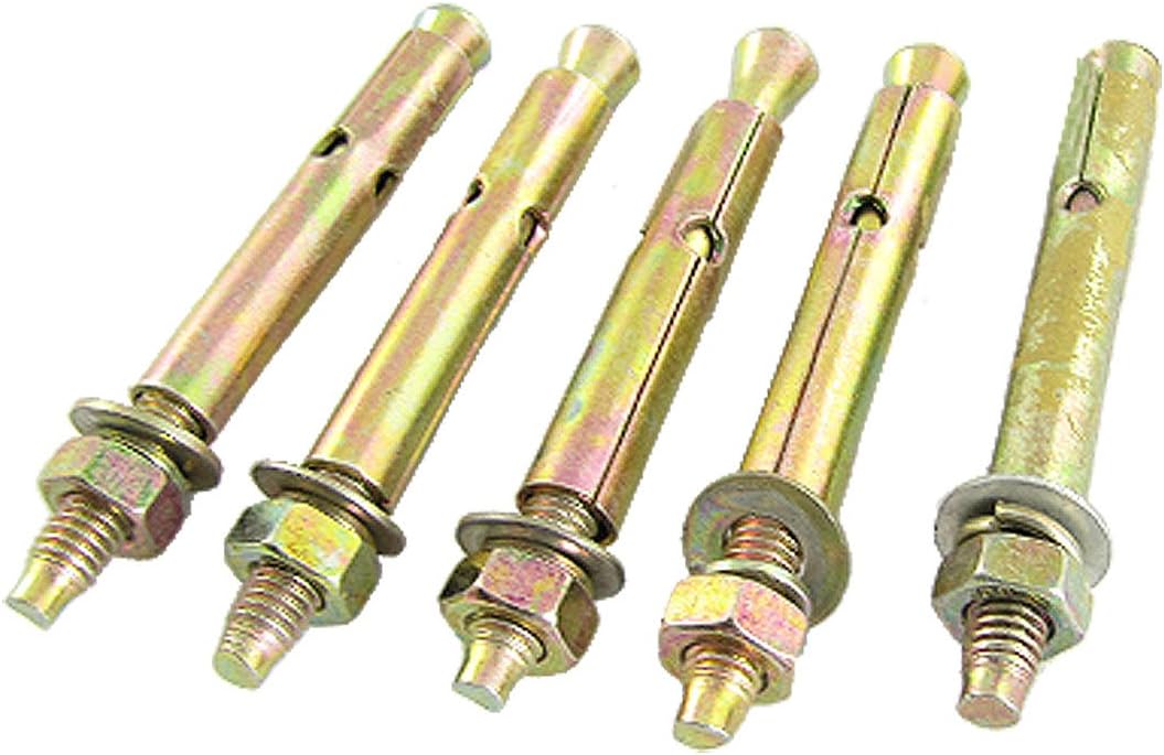 5 Pcs Hex Nut Expansion Bolt Sleeve Anchors M6 x 70mm