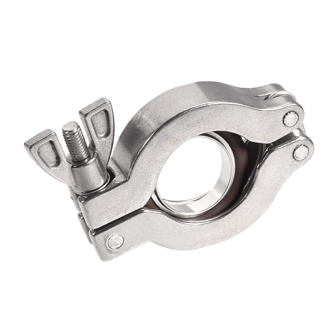 Vacuum Clamp 46mm x 30.5mm KF25 Single Pin Clamp Wing Nut with Center Ring for Ferrule TC