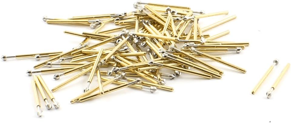 100Pcs Spring Test Probes PCB Testing Pins 1.5mm Dia Tip 17mm P75-LM2