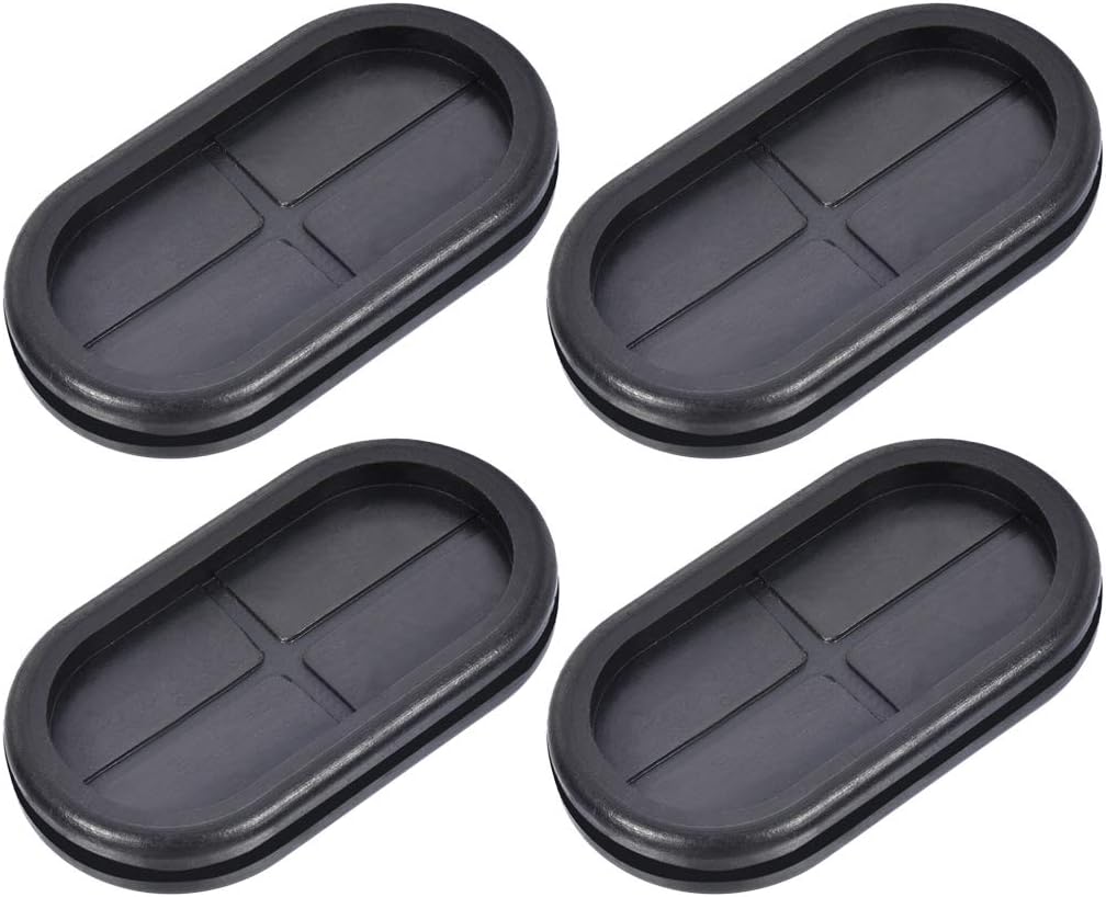 Wire Protector Oil Resistant Armature Oval Rubber Grommets 30x60mm Mounting Dia 4Pcs
