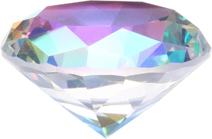 Clear Crystal Diamond Paperweight, 60mm(2.4") Artificial Diamond Sparkling Crystal Jewelry Gems Paperweight Decoration for Birthday Gift Parties Wedding Home(Multicolor)