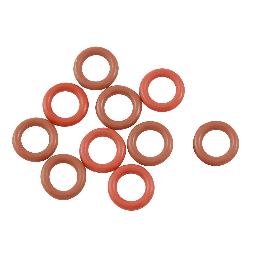 10 Pcs 15mm OD 3mm Thickness Silicone O Rings Oil Seals Gasket Dark Red