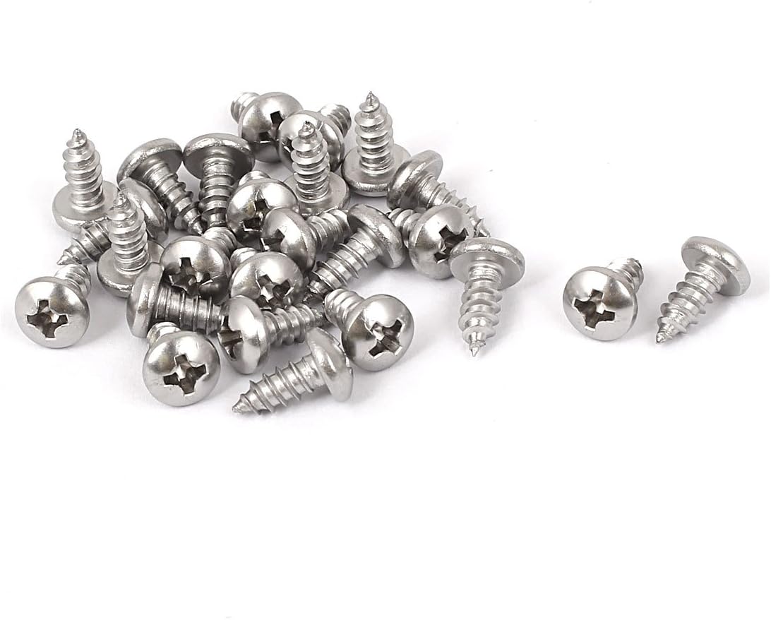 #7 M3.9x9.5mm Phillips Round Pan Head Self Tapping Screws 25pcs