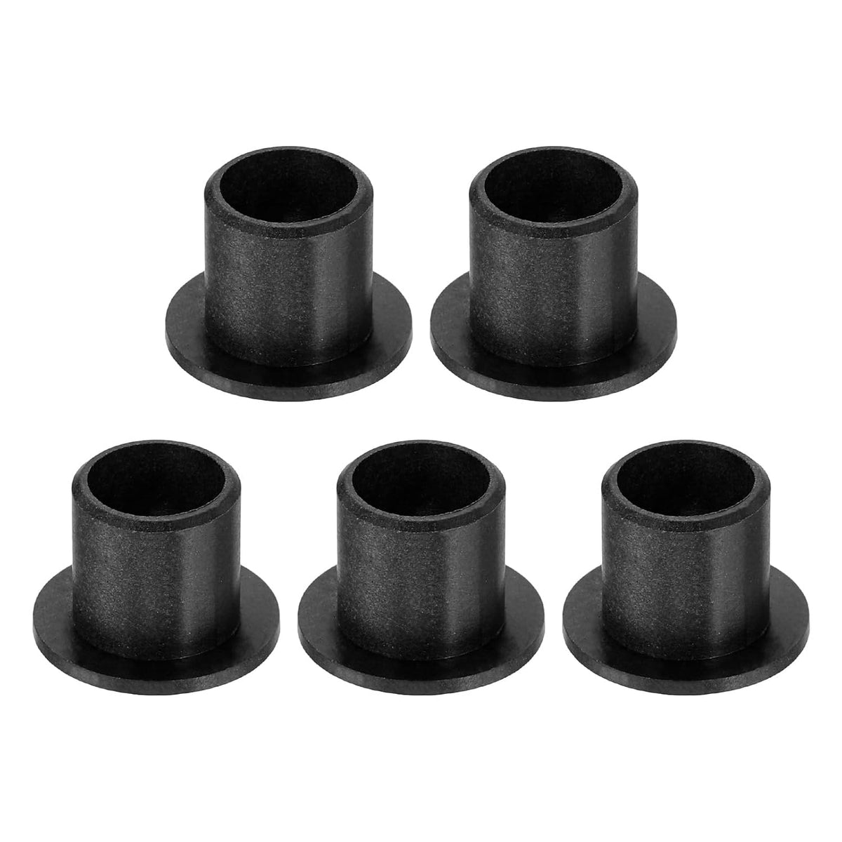 5Pcs Flanged Sleeve Bearing, Plastic Bushing ID 8mm x OD 10mm x Length 10mm POM Bushing, Black