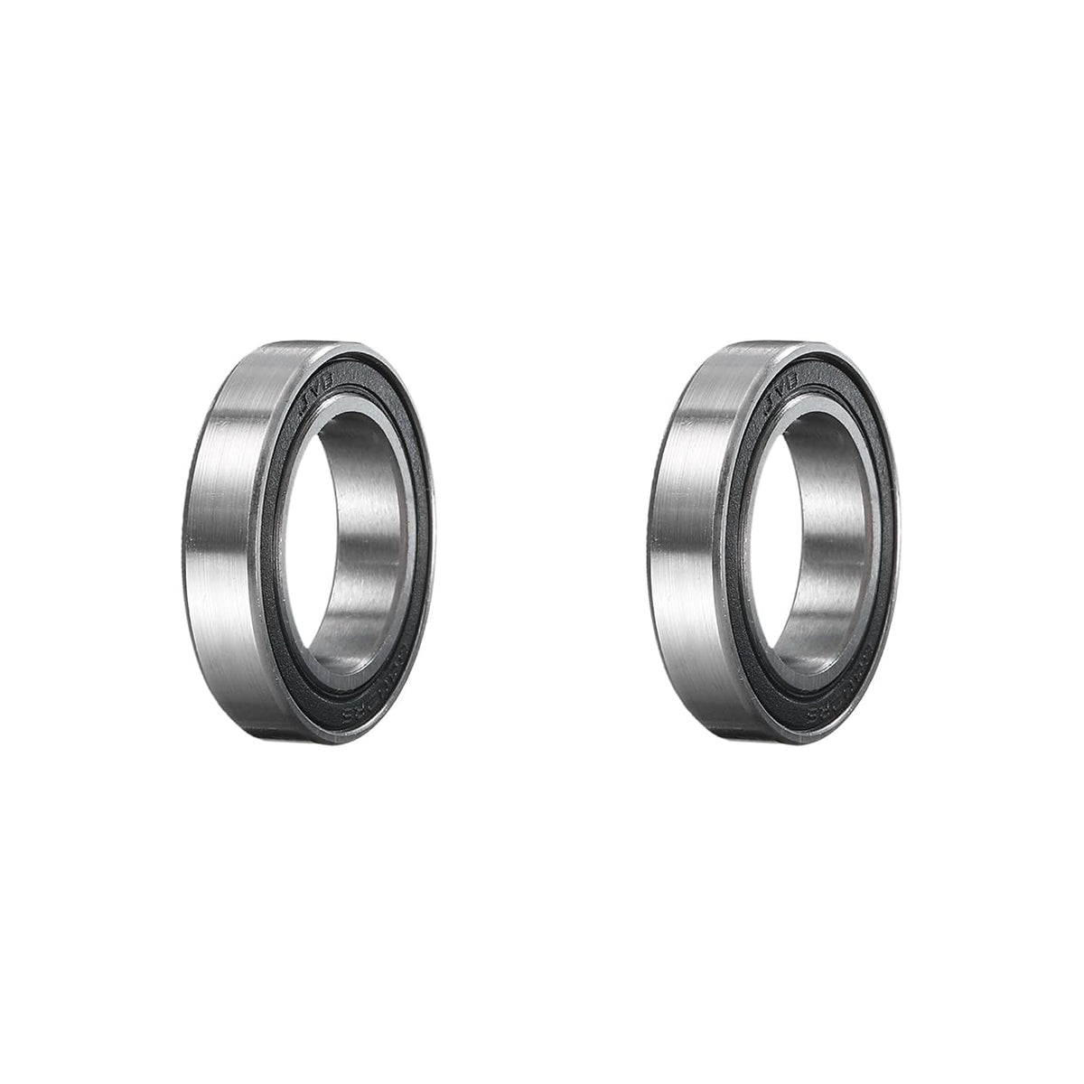 6802-2RS Deep Groove Ball Bearing, 2pcs 15 mm x 24 mm x 5 Mm(ID x OD x T) Chrome Steel Z2 Double Steel Sealed Bearing, Black