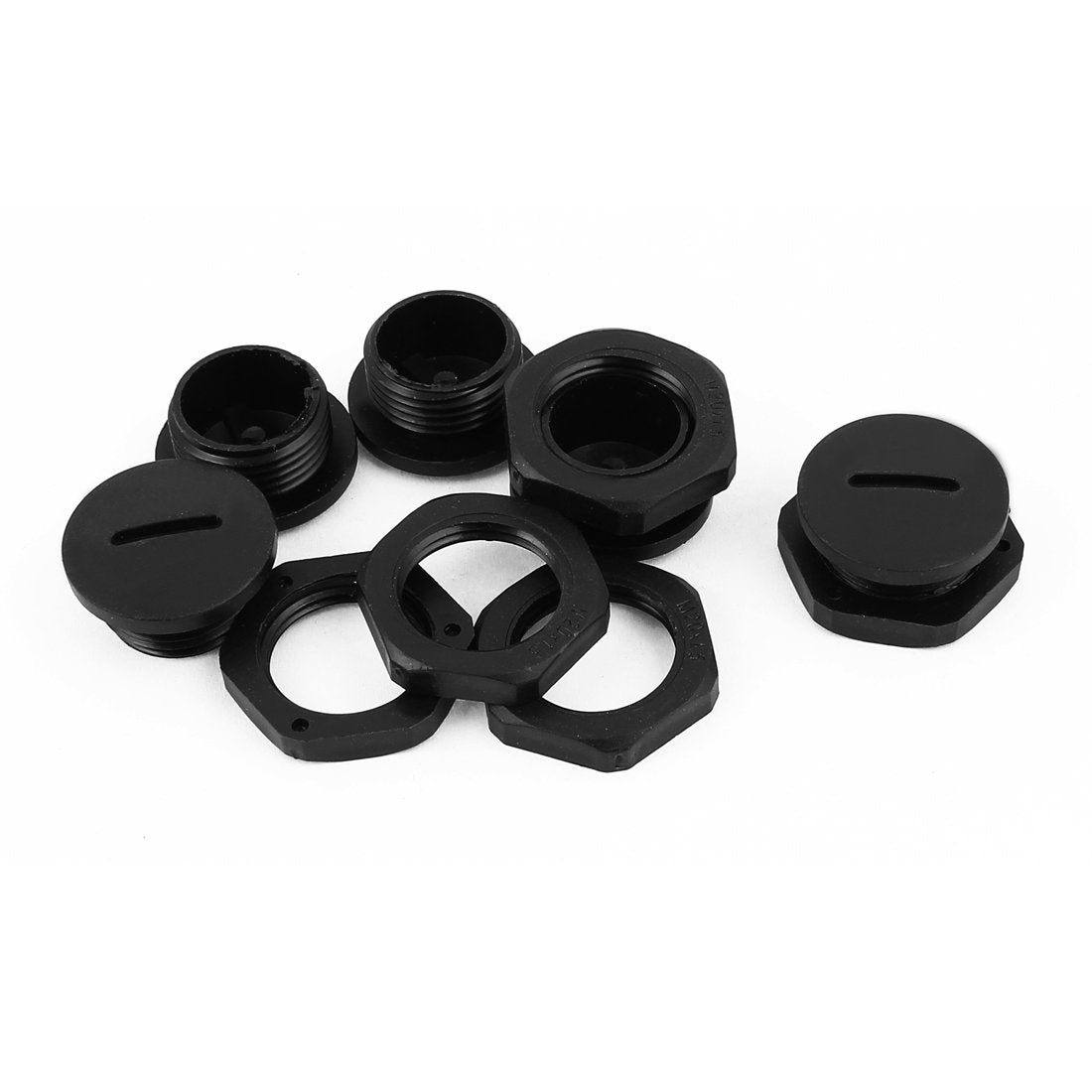 a15111200ux1443-DM M20 Pipe Adapter, Plastic Round Head, Black (Pack of 5)