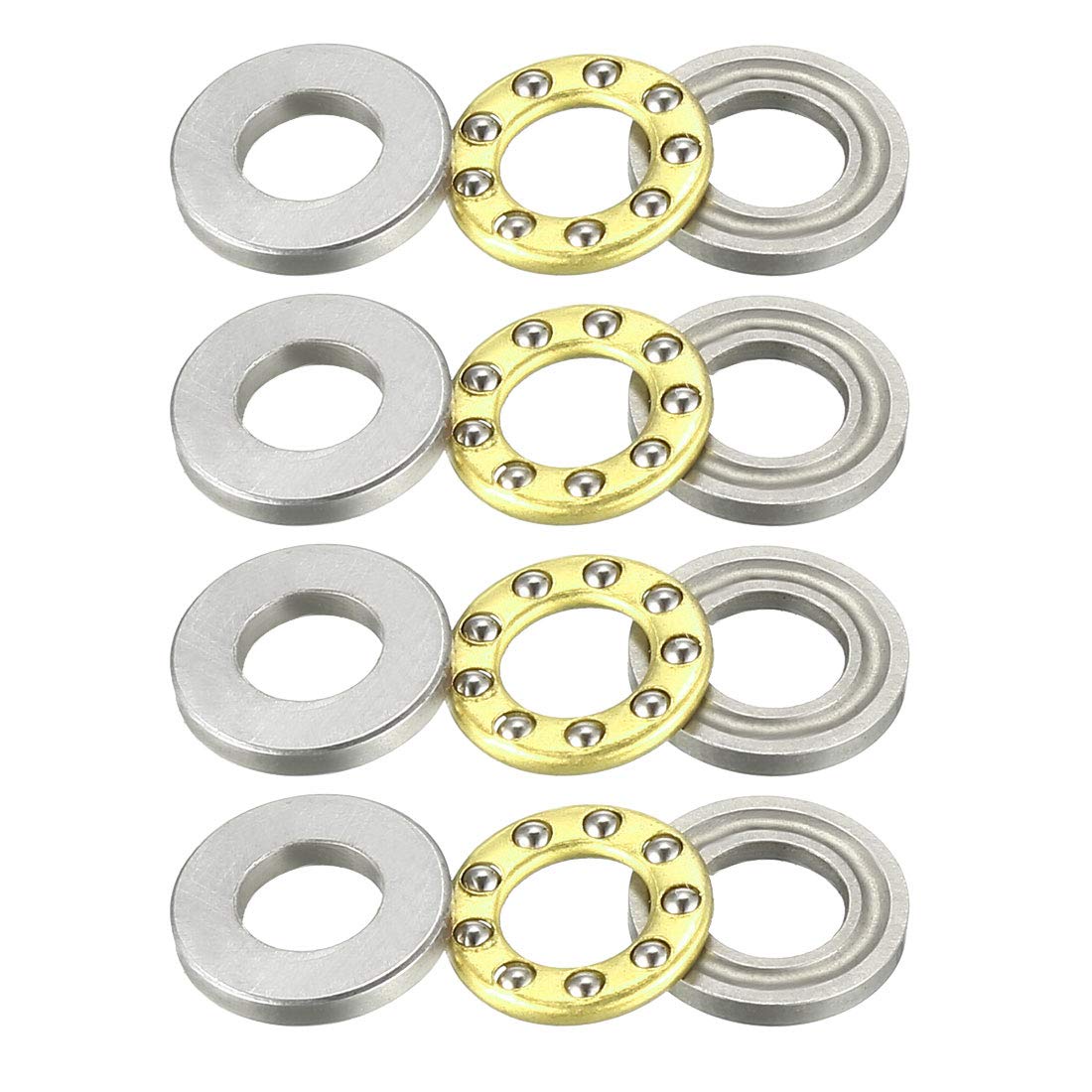 F5-10M Thrust Ball Bearings 5mm x 10mm x 4mm Chrome Steel Single Direction 4pcs