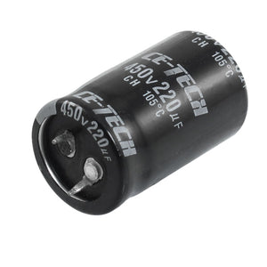 a12122700ux0146 450V 220uF 40 mm x 25 mm Cylindrical Aluminum Electrolytic Capacitor