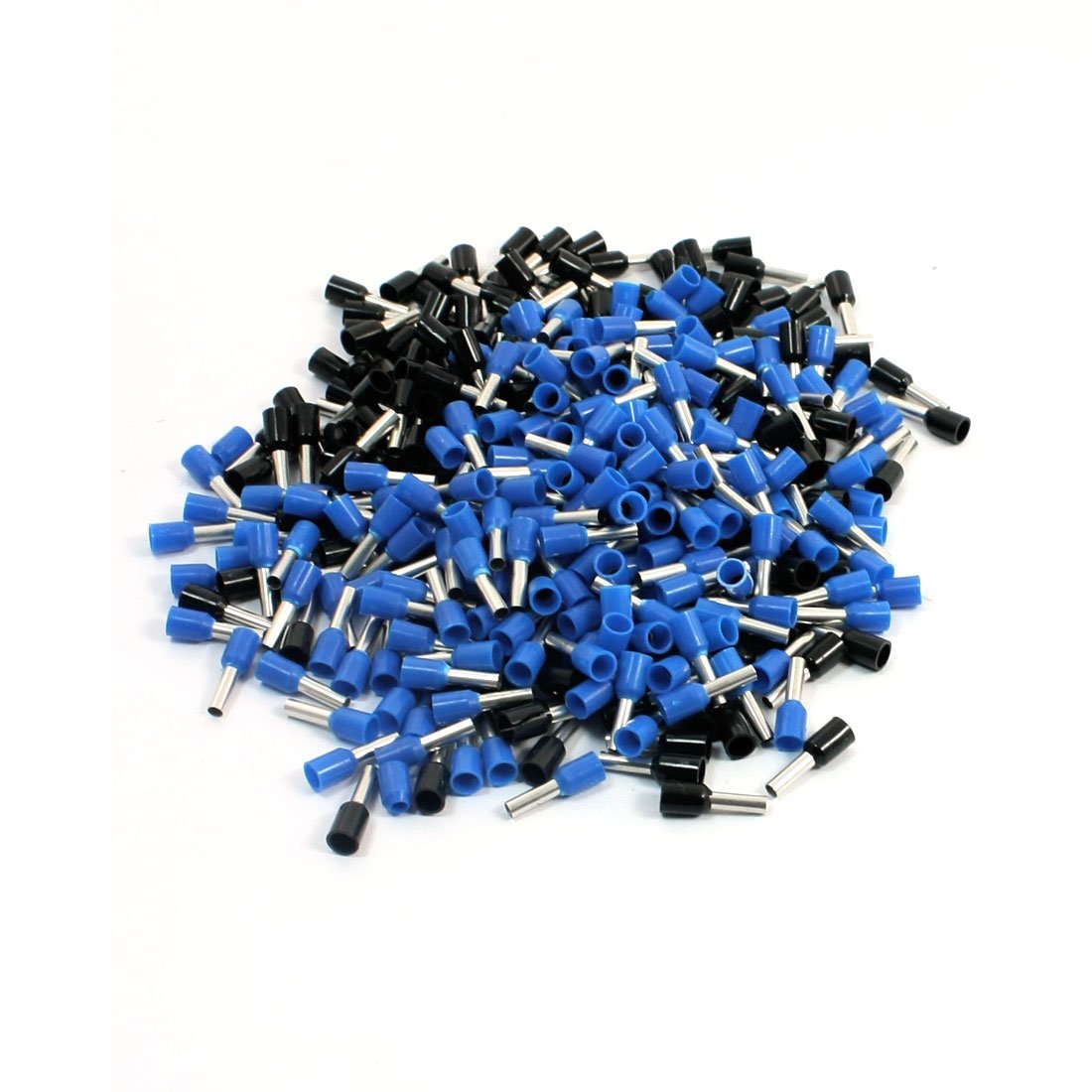E2508 Pre Insulate Ferrule Terminals with 380 Piece for 14AWG Cable, Black/Blue