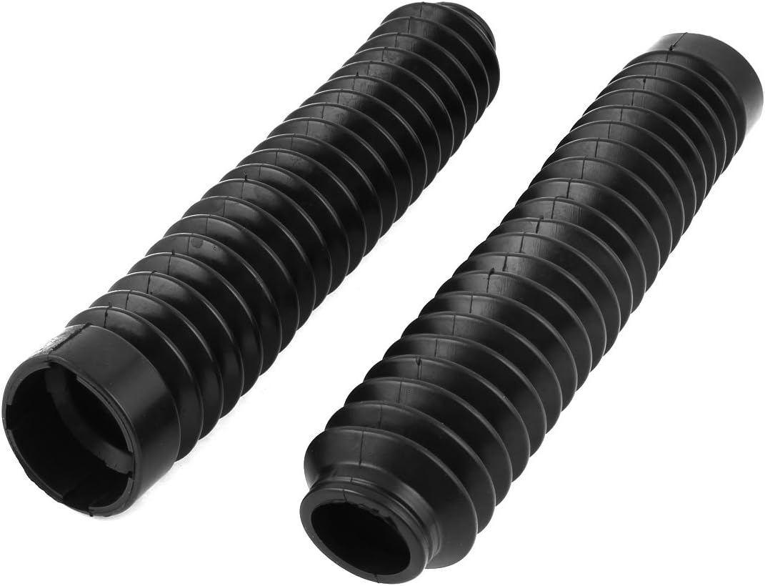 Pair 26cm Motorcycle Front Fork Cover Shock Absorber Dust Rubber Cover Black