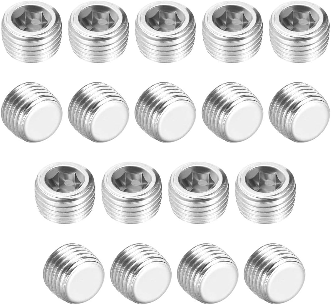 Iron Hex Socket Pipe Fitting, G1/4 Male Thread Hose Adapter Connector, for Garden Pipe Pneumatic Solenoid Valve, 18Pcs