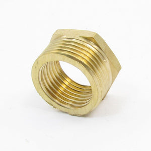 3/4" PT Male to 1/2" PT Female Hex Threaded Bushing Piping Adapter