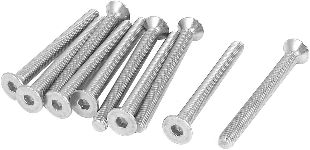 M6 x 60mm Metric Hex Socket Countersunk Flat Head Screw Bolts 10PCS