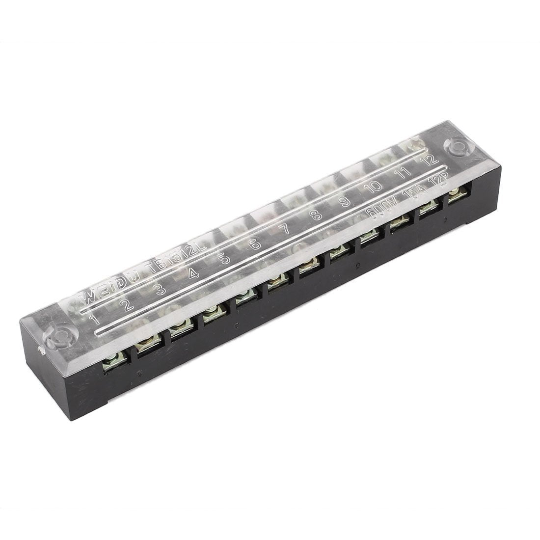 12Position Barrier Block Terminal Strip Wire Connector TB1512L 600V15A