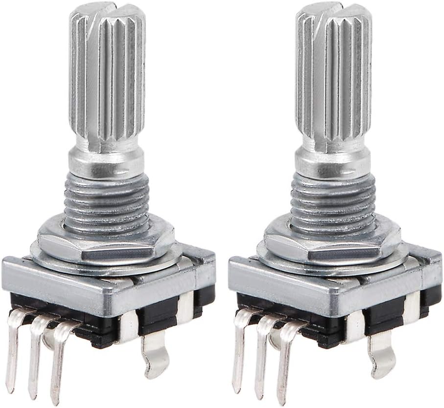 360 Degree Rotary Encoder Code Switch Digital Potentiometer 3 Pins 20mm 2pcs