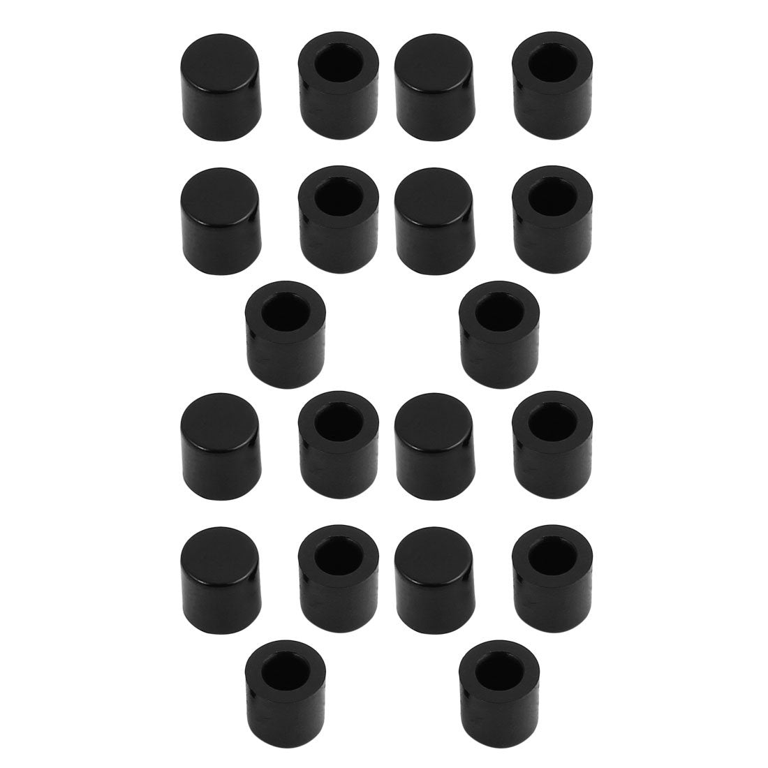 20Pcs Round Shaped Tactile Button Caps Covers Protector Black for 6x6mm Tact Switch