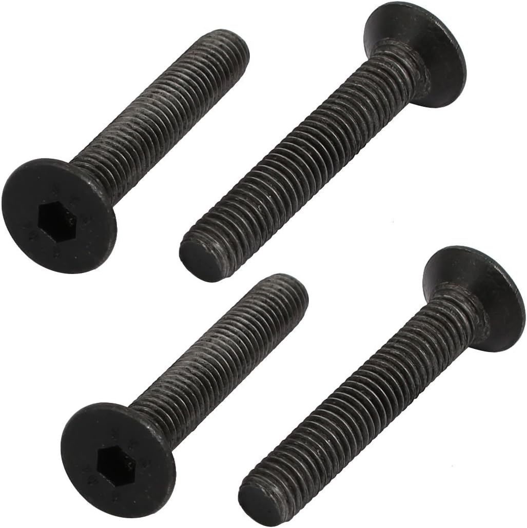 4pcs M5x30mm Flat Countersunk Head Hex Socket Left Hand Thread Bolt DIN7991
