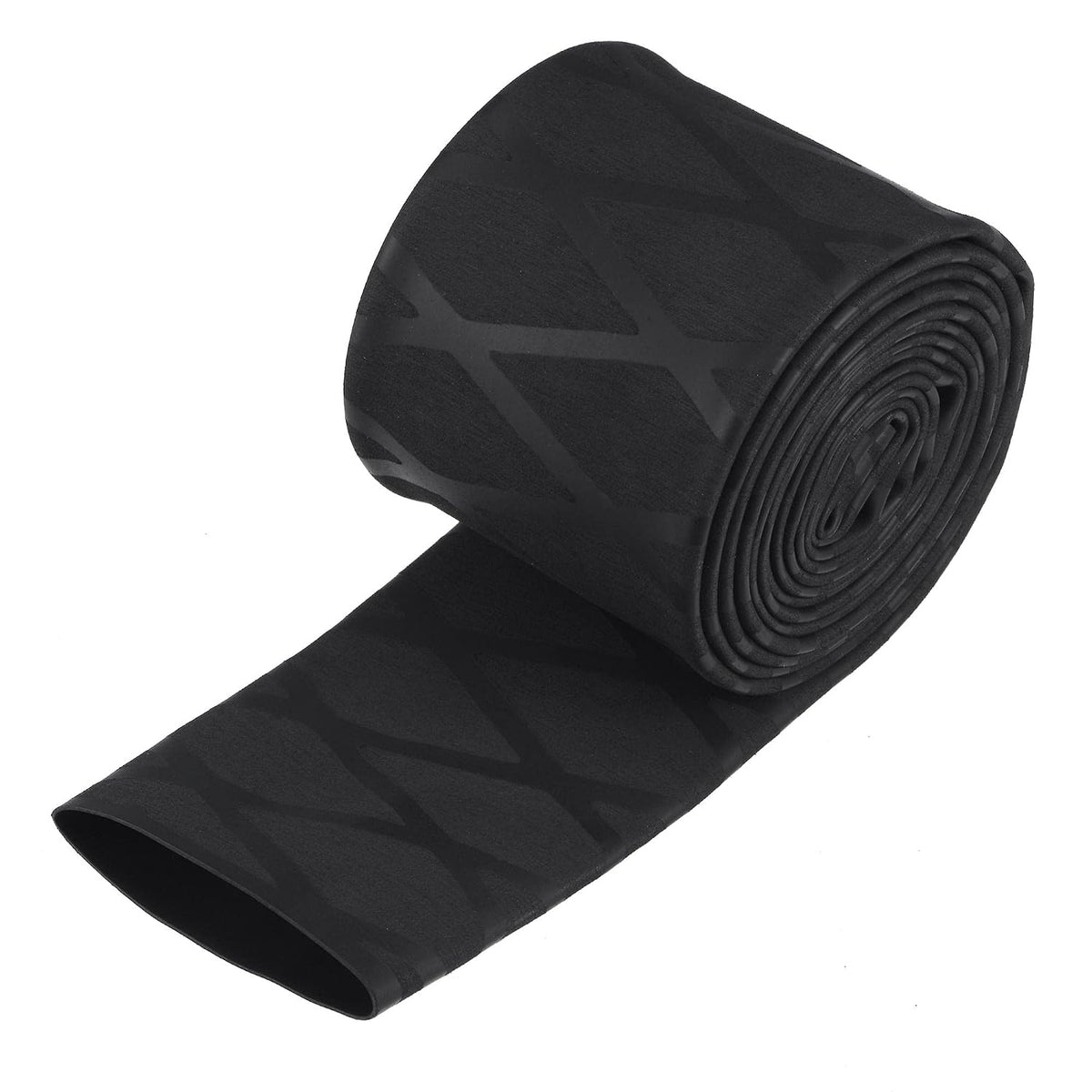 Heat Shrink Wrap Tubing for Fishing Rod Grips Handle, 35mm Dia 58mm Flat 5ft 1.7:1 Ratio, Black