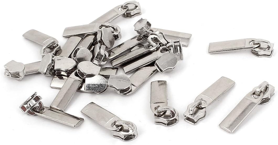LinkMejor Slider Pull #3 Molded Metal Zipper Puller For Repair Replace 20PCS