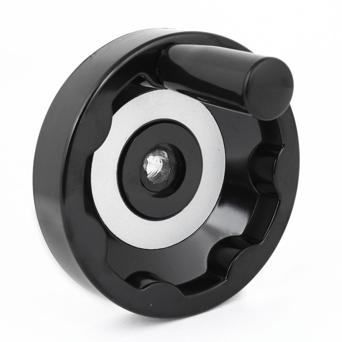 a13062400ux1102 Milling Machine Inside Ripple Hand Wheel 12 mm x 125 mm with Handle Black