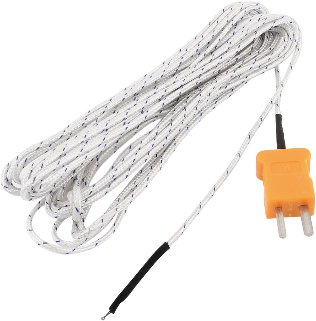125C Temperature Testing K Type Thermocouple Cable 16.4Ft Length
