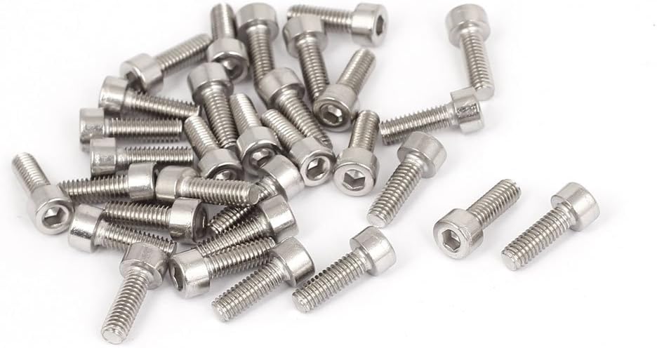 M4x12mm Stainless Steel Hex Socket Head Cap Screws Bolts DIN 912 30pcs