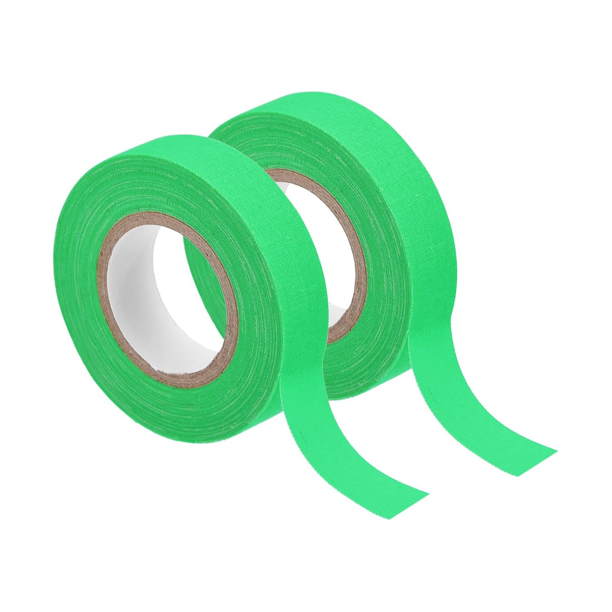 2Rolls Neon Gaffers Cloth Tape, 0.6 inch x 32.8 ft Glow in the Dark Tape Fluorescent Adhesive Black Light Tape for Party Home Decoration, Green