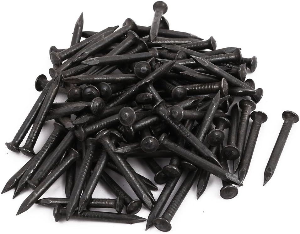 Hardware Nails 1-inch Length Carbon Steel Point Tip Wall Cement Nail Black 100pcs
