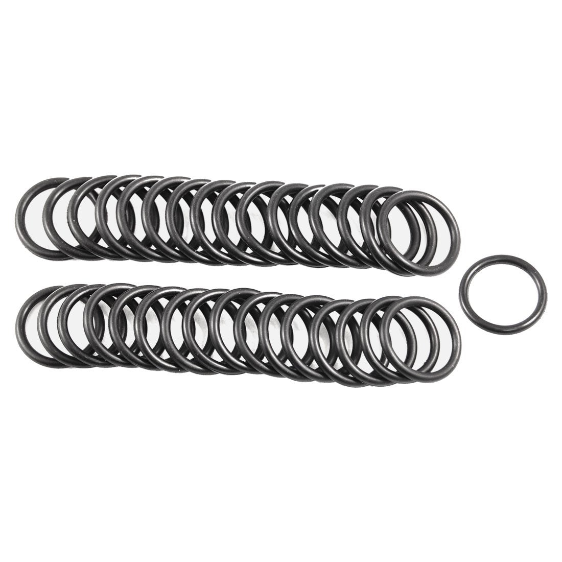 Nitrile Rubber O-Rings 21mm OD 16mm ID 2.5mm Width, Metric Sealing Gasket, Pack of 50
