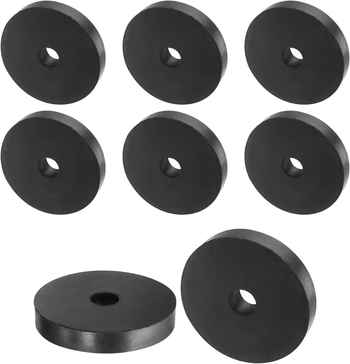 8pcs Rubber Spacers 60mm OD, 12mm ID, 10mm Height Round Anti Vibration Spacer Rubber Bushing Grommets Thick Rubber Washers for Home Car Accessories