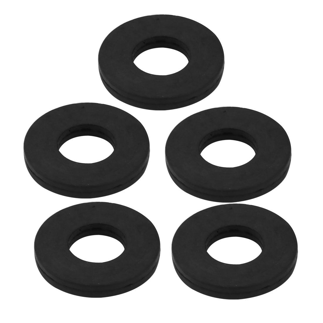 Rubber Round Flat Washers Assortment Size 10x22x3mm for Faucet Pipe Water Hose Black, Pack of 5