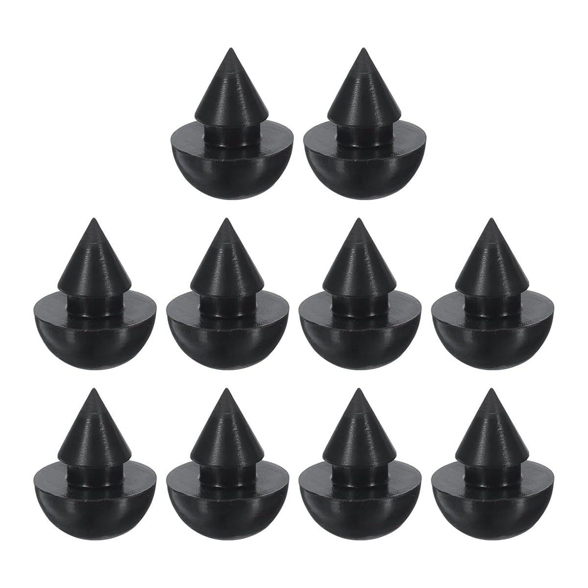 10pcs Hole Plug 3/16 Inch (6.1mm) Button Plugs Fit for 4.5mm Hole, Snap in Locking Hole Tube Plug Silicone Tube Waterproof Plug Tube Plug, Black