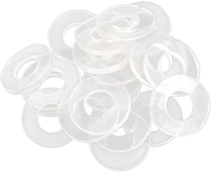 Rubber Flat Washer 19mm OD 8.5mm ID 2mm Thickness Sealing Gasket for Faucet Pipe Water Hose, Clear, Pack of 20