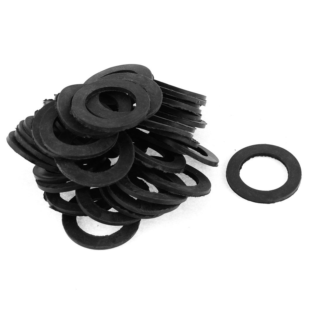Rubber Flat Washers 39mm OD 25mm ID 2.5mm Thickness for Faucet Pipe Water Hose, Pack of 41